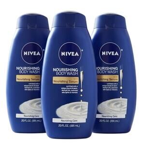 Lot 3 Nivea Nourishing Care Body Wash, 20 fl oz